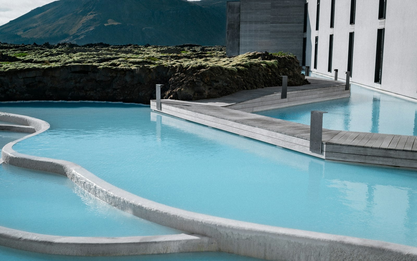 Poolside wellness scene behind the Turneo Concierge tool